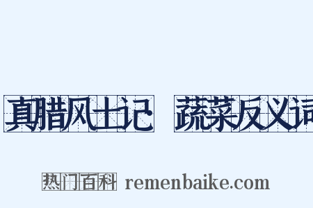 真腊风土记·蔬菜反义词是什么意思的图片